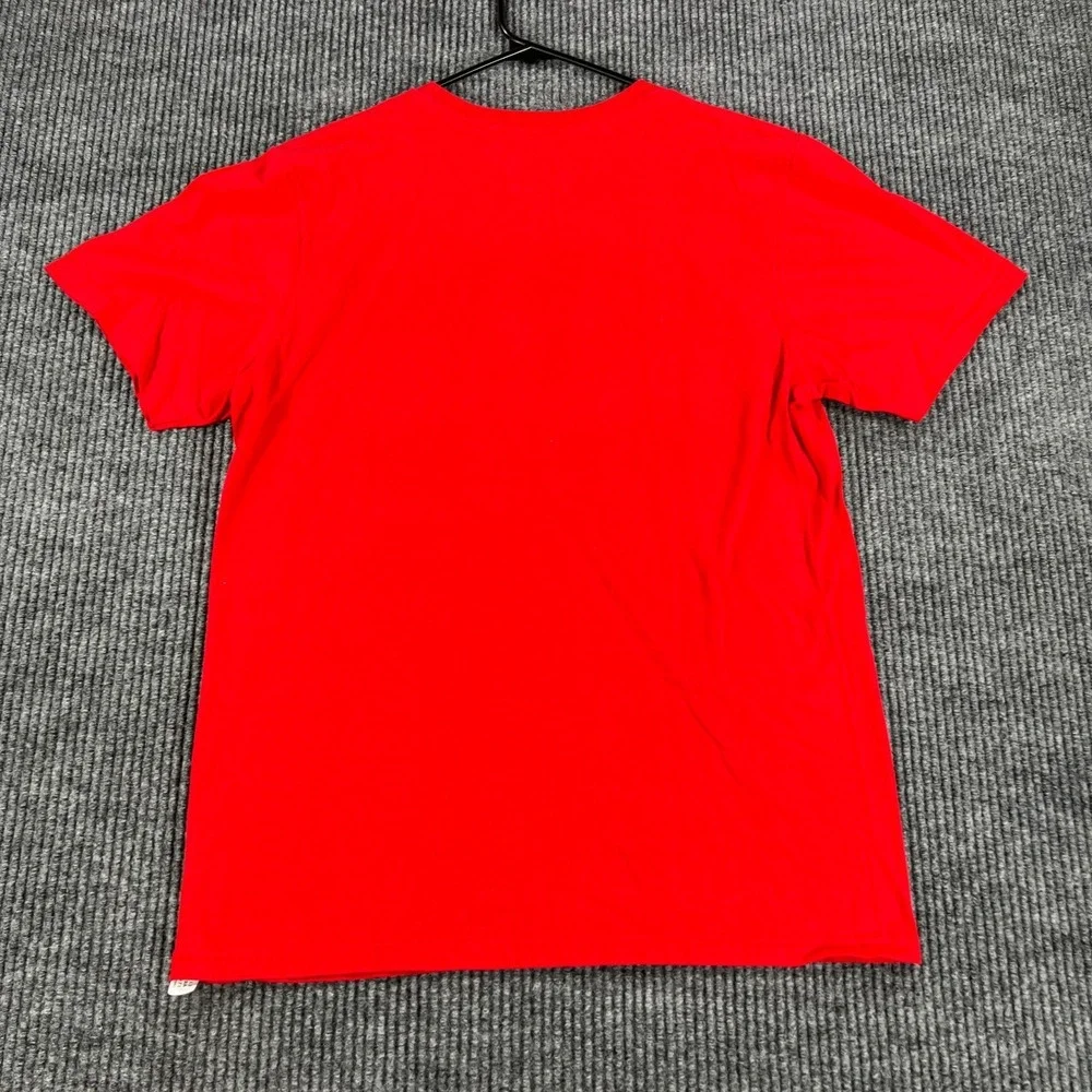 Chicago Bulls Shirt Mens Medium Red Short Sleeve Adidas NBA Basketball Casual